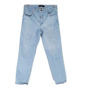 J Brand Adele Straight Leg Jeans Light Wash Denim Women's 28x27